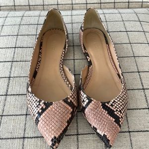 JCREW Pink Snakeskin ballet flats